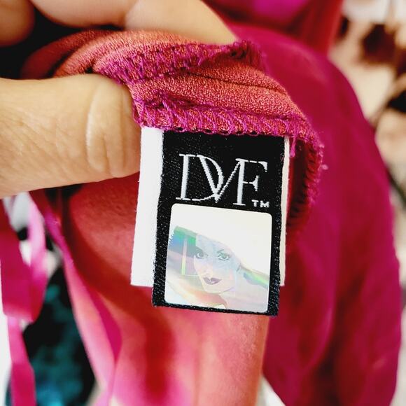 Diane Von Furstenberg Fuchsia Tie Dye Dress Size S - Picture 11 of 13